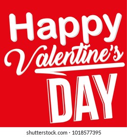 
Typography Poster Of Red Valentine's Day