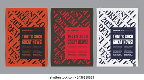 Typography poster Template. Vector illustration.