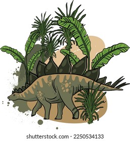 Typography print with dinosaur  . Original design print for T-shirts, fashion textiles, wrapping paper, web. 