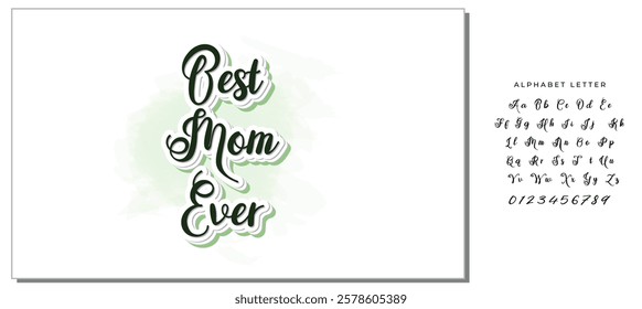 Typography quote for Mother's day. Hand drawn lettering. Vector art.