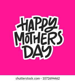 Typography quote for Mother's day on bold pink background.