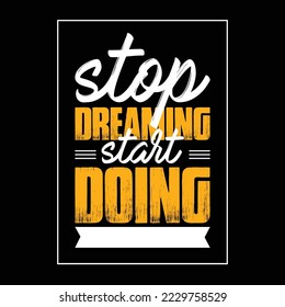 Typography quotes design with print 
