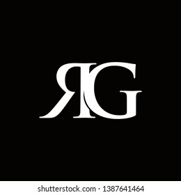 typography Rg simple vector logo