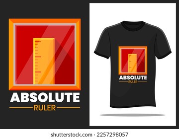 Typography and ruler design for t-shirts or other merchandise