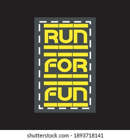 typography run for run design for tshirt print vector illustration wallpaper