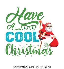 Typography Santa Christmas t-shirt design vector graphic