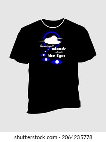 typography for screen printing t-shirts or other media prints. simple vector typography template. typography with beautiful cloud writing refreshes the eye