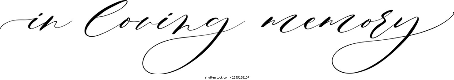 Typography Script Text In Loving Memory 