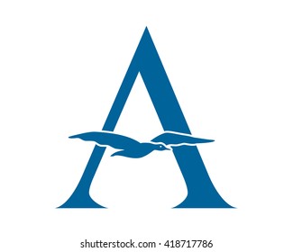 typography seagull bird flying animal fauna image vector