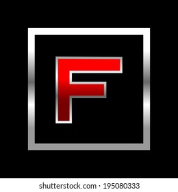Typography Set of Black and red glossy alphabet