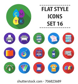 Typography set icons in flat style. Big collection typography vector symbol stock illustration