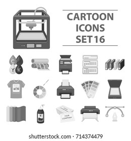 Typography set icons in monochrome style. Big collection of typography vector symbol stock illustration