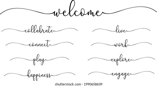 Conjunto de tipografía. Usable para banners, tarjetas de felicitación, regalos, etc.