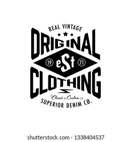 Typography Shirt design logo template. Vector illustration.