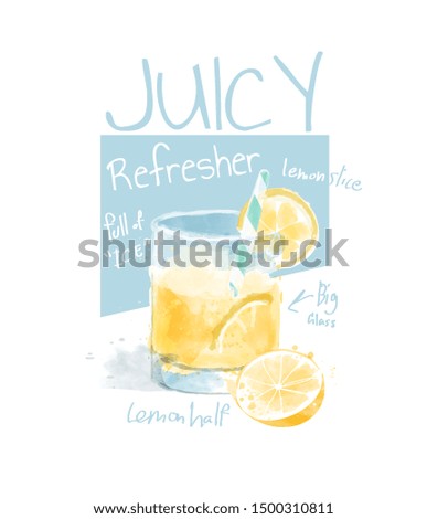 Similar – Image, Stock Photo Lemonade with a Slice of Lemon
