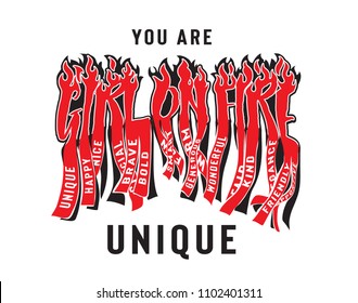 typography slogan with red ribbon illustration