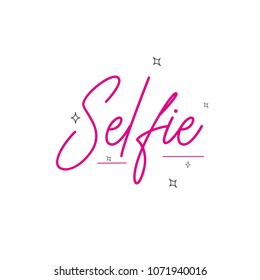 Typography slogan SELFIE vector shirt printing