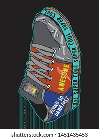 typography slogan skateboard vector illustrations. With illustration cool slogans. Vector graphic design for t shirt and other uses. – Vector