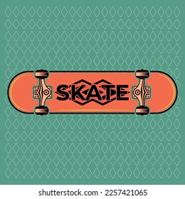 Typography slogan with skateboards hand drawn vector illustration for t shirt print or other uses 