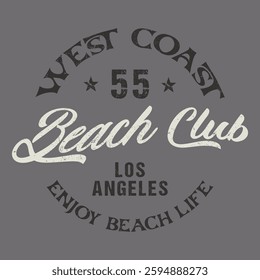 Typography slogan, Summer beach vibes. Surfing club. Miami surf days, t shirt graphics design, Long beach print design artwork. Beach Paradise Print tee design, Surf club design. Big wave artwork