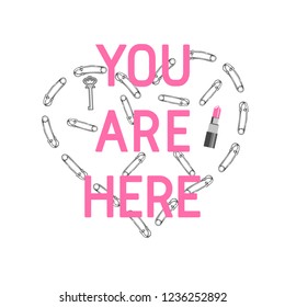 Typography slogan for t shirt printing design. Illustrations in  two or three colors. Can be used for denim and knitwear clothes in fashion.