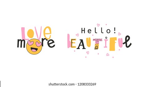 Typography slogans for tee shirt. Vector graphic for tee printing. EPS10.