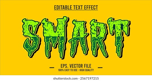 typography SMART word art illustration, editable text effect, eps file format	