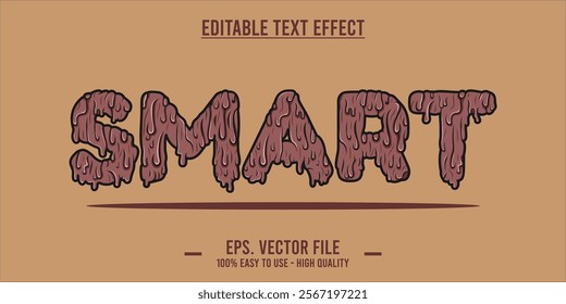 typography SMART word art illustration, editable text effect, eps file format	