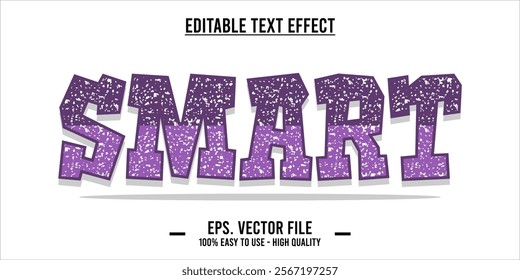 typography SMART word art illustration, editable text effect, eps file format	