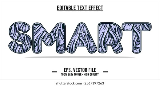 typography SMART word art illustration, editable text effect, eps file format	