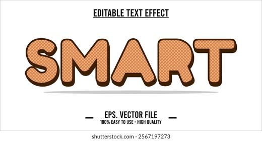 typography SMART word art illustration, editable text effect, eps file format	