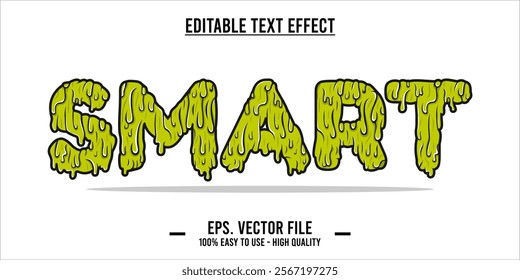 typography SMART word art illustration, editable text effect, eps file format	