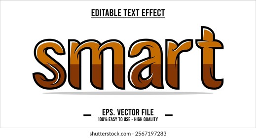 typography SMART word art illustration, editable text effect, eps file format	