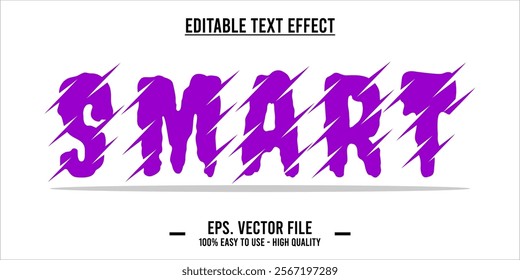 typography SMART word art illustration, editable text effect, eps file format	