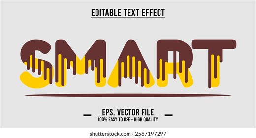 typography SMART word art illustration, editable text effect, eps file format	