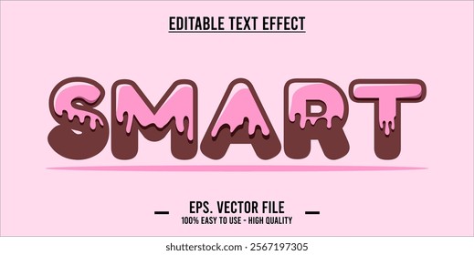 typography SMART word art illustration, editable text effect, eps file format	