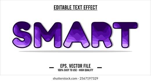 typography SMART word art illustration, editable text effect, eps file format	