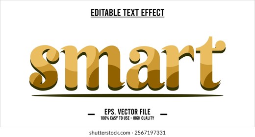 typography SMART word art illustration, editable text effect, eps file format	