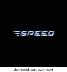 Typography speed. Simple and sophisticated. Can be used for logos or templates.