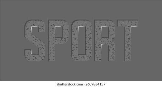 typography SPORT word art illustration, editable text effect, eps file format