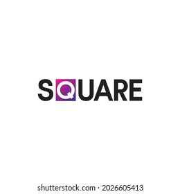 Typography Square Simple Modern Can Be Stock Vector (Royalty Free ...