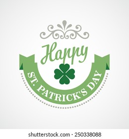 Typography St. Patrick's Day. Vector illustration.