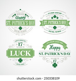 Typography St. Patrick's Day. Vector illustration.