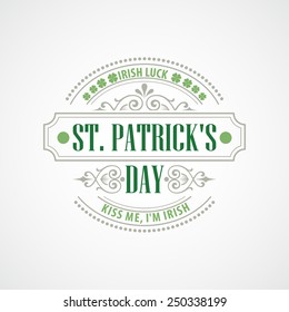 Typography St. Patrick's Day. Vector illustration