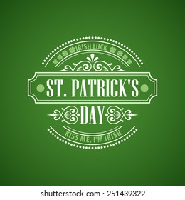 Typography St. Patrick's Day  Vector illustration