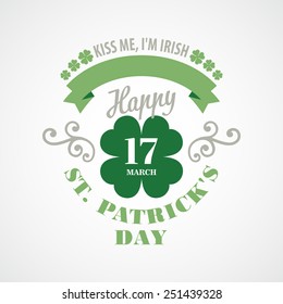 Typography St. Patrick's Day. Vector illustration