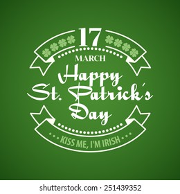 Typography St. Patrick's Day. Vector illustration