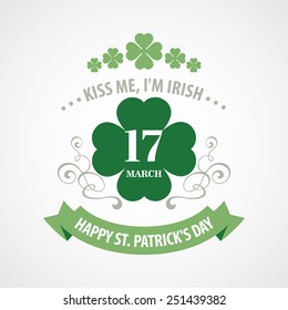 Typography St. Patrick's Day. Vector illustration