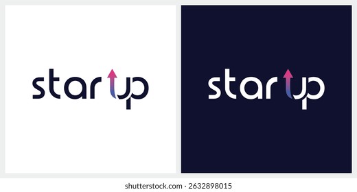Diseño de logotipo de estrella de tipografía, concepto gráfico de símbolo de flecha