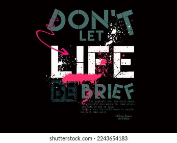 typography street art graffiti slogan print with spray effect for graphic tee shirt VECTOR. with grunge vintage texture vector, Design In Black Background. 